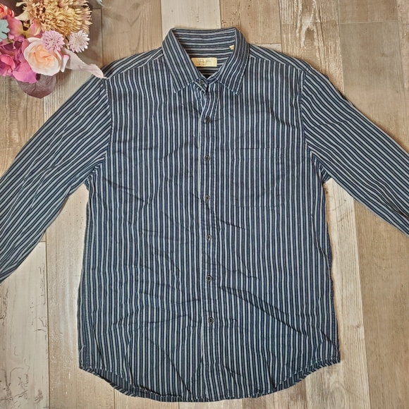 Tasso Elba Slim Fit Men's Button Down Collared Cotton Dress Shirt Size Medium - Picture 13 of 16